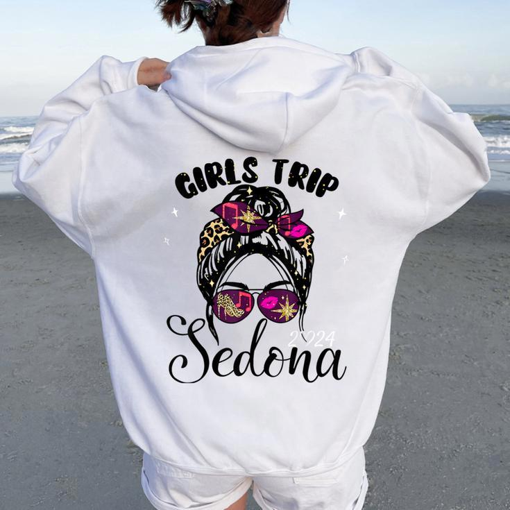 Girls Trip Sedona 2024 Weekend Birthday Squad Women Oversized Hoodie Back Print