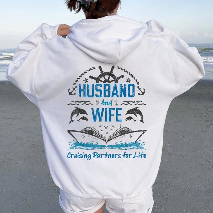 Husband And Wife Cruising Partners For Life For Couples Women Oversized Hoodie Back Print
