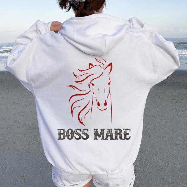 Horse Boss Mare Chesnut Women Oversized Hoodie Back Print