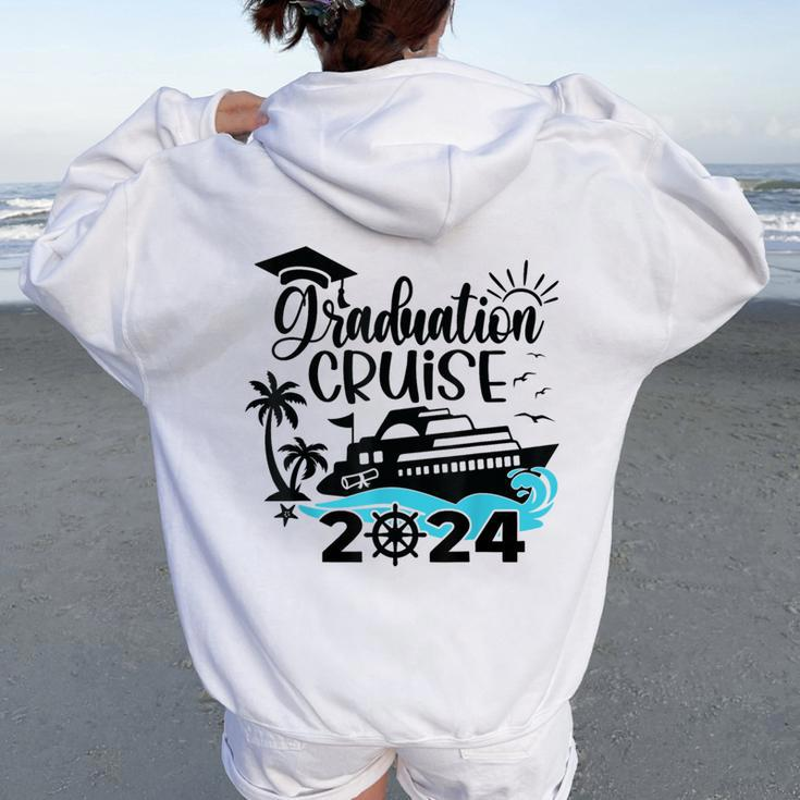 Senior Graduation Trip Cruise 2024 Ship Party Cruise Womens Women Oversized Hoodie Back Print
