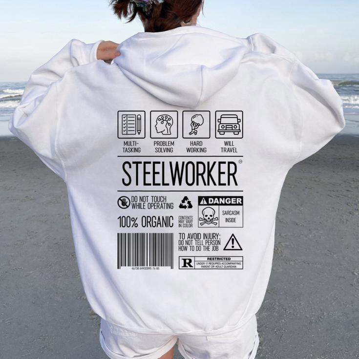 Slworker Job Description Tools Sarcastic Women Oversized Hoodie Back Print