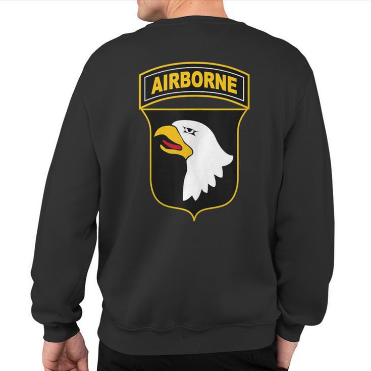 101St Airborne Division Military Veteran American Eagle Army Sweatshirt Back Print