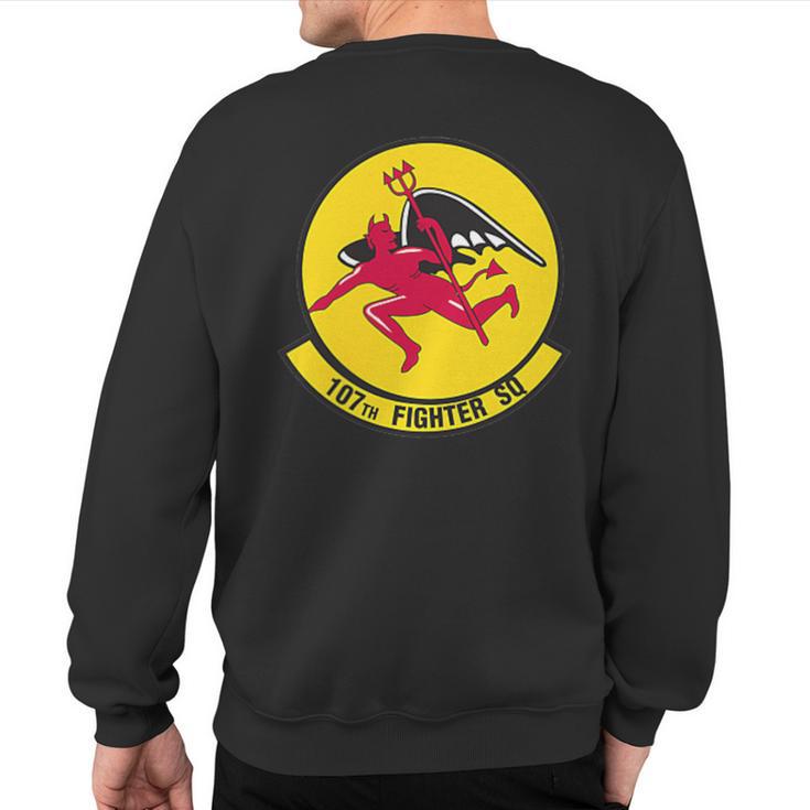 107Th Fighter Squadron Air Force A-10 Military Veteran Patch Sweatshirt Back Print