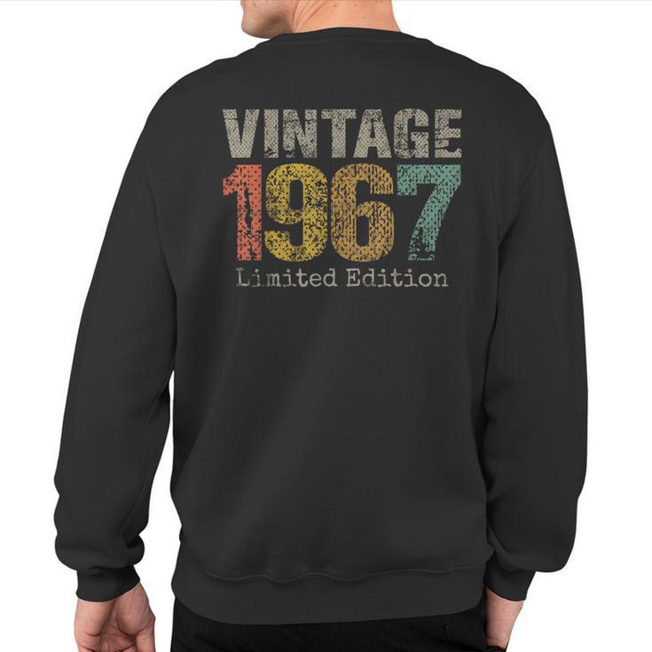 56 Year Old Vintage 1967 Limited Edition 56Th Birthday Sweatshirt Back Print