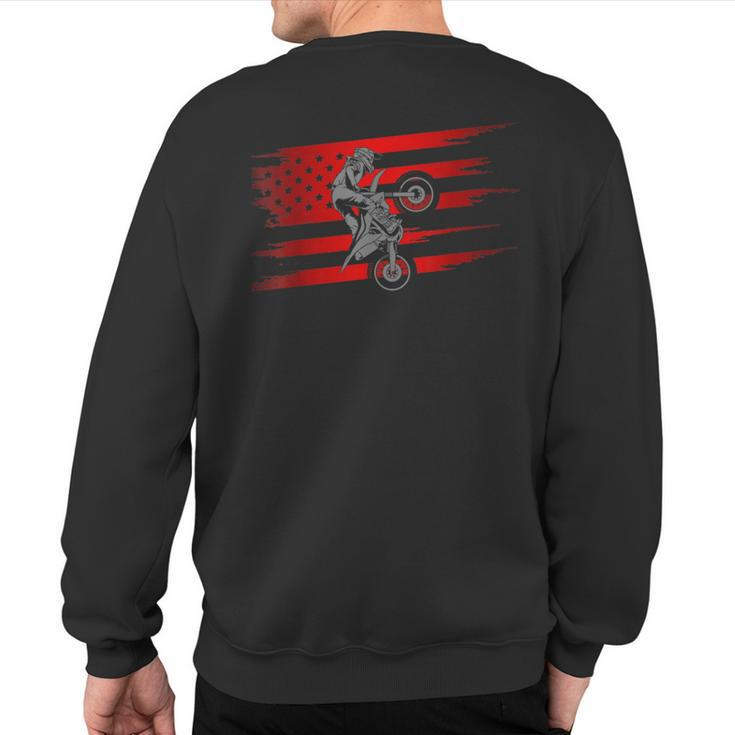 American Flag Motocross Apparel Motocross Dirt Bike Sweatshirt Back Print