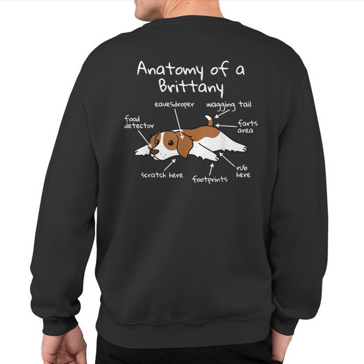 Anatomy Of A Brittany Spaniel Dog Sweatshirt Back Print