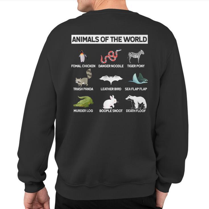 Animals Of The World For Animal Wild Lovers Sweatshirt Back Print