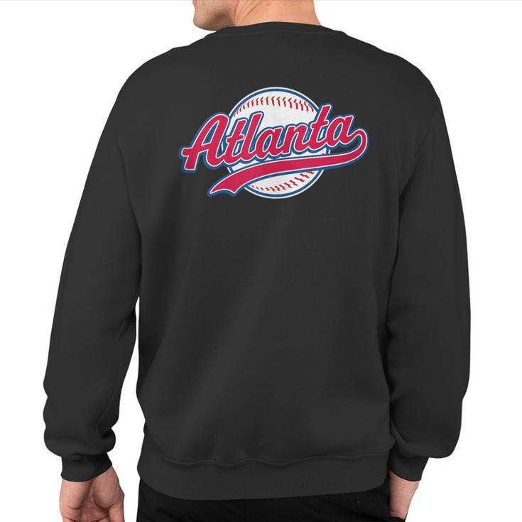 Atlanta Vintage Baseball Throwback Retro Sweatshirt Back Print