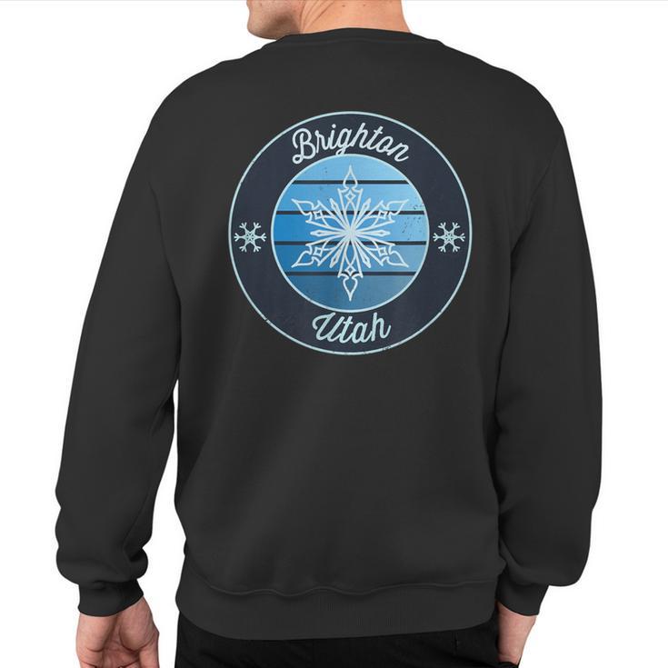 Brighton Utah Ut Ski Souvenir Snow Graphic Sweatshirt Back Print