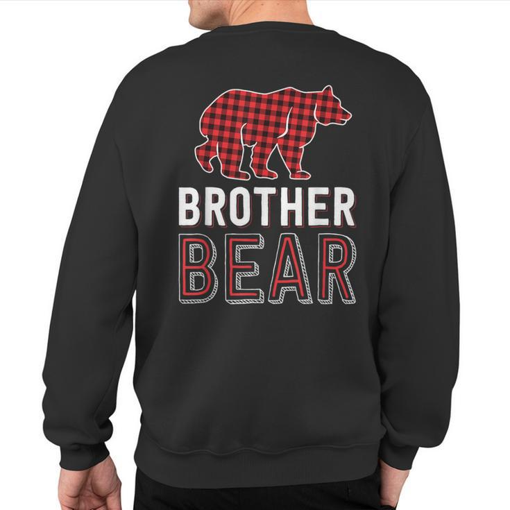 Brother Bear Red Buffalo Plaid Matching Family Christmas Sweatshirt Back Print