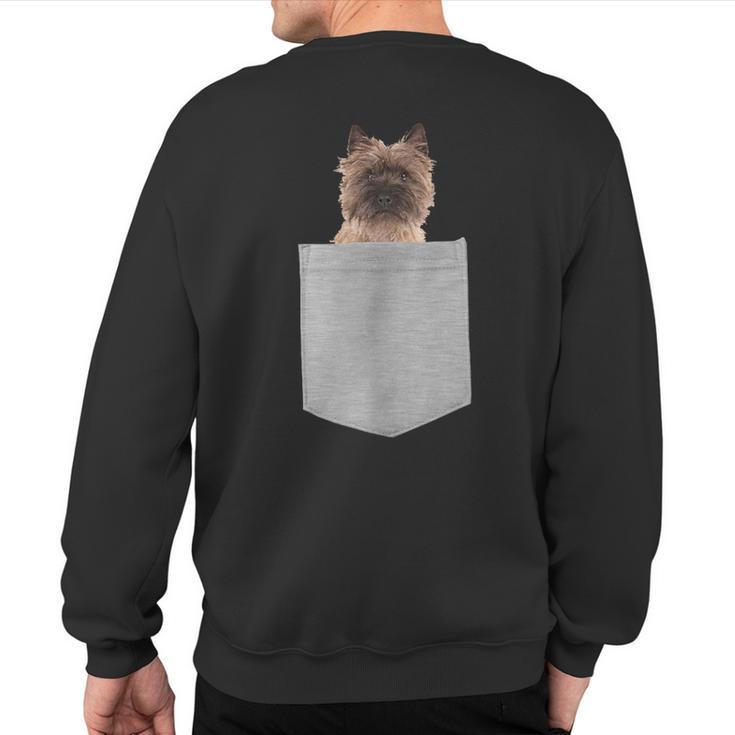 Cairn Terrier Dog In Your Pocket Sweatshirt Back Print