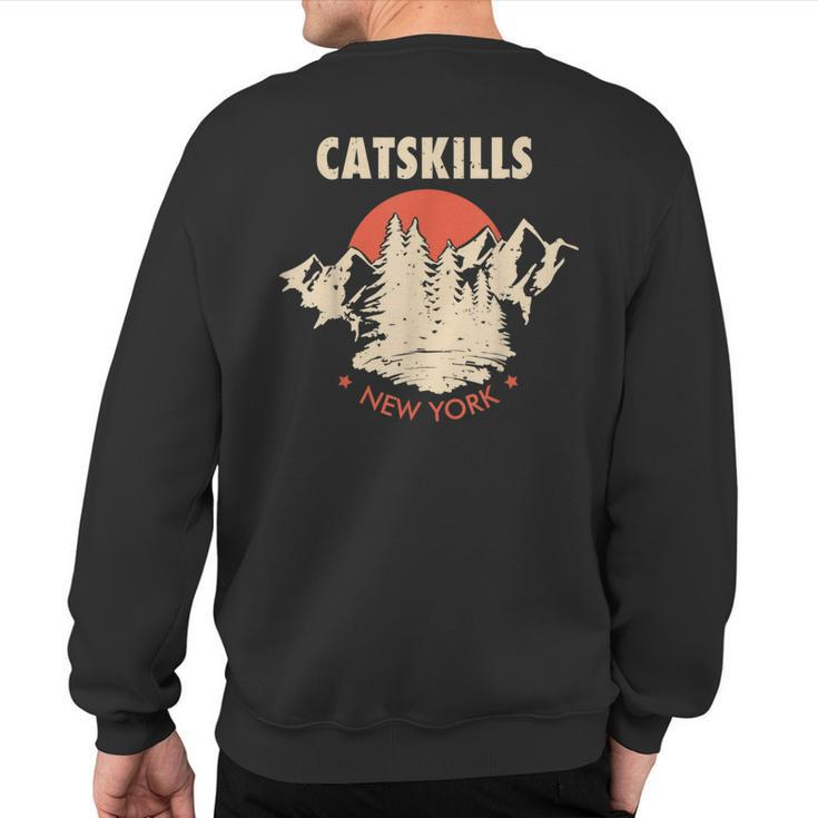 Catskills New York Ny Hiking Mountains T Sweatshirt Back Print