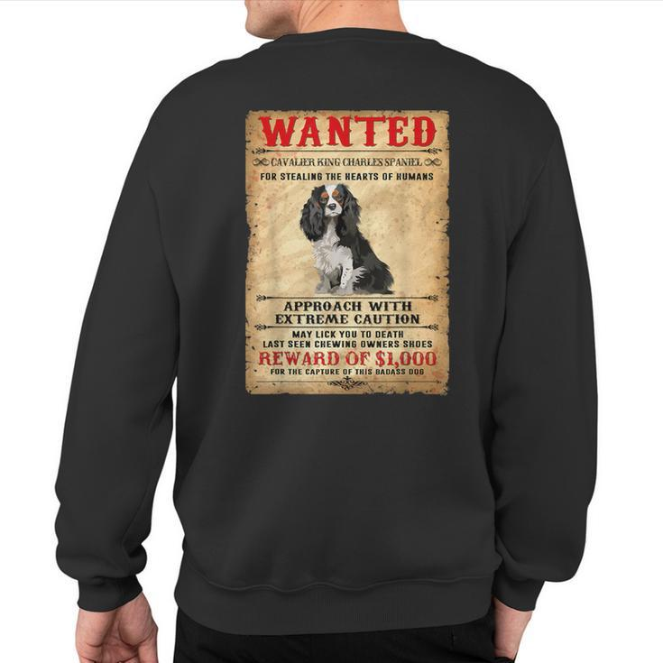 Cavalier King Charles Spaniel Dog Lover T Sweatshirt Back Print