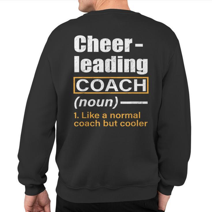 Cheerleading Coach Definition Cheer Trainer Sweatshirt Back Print