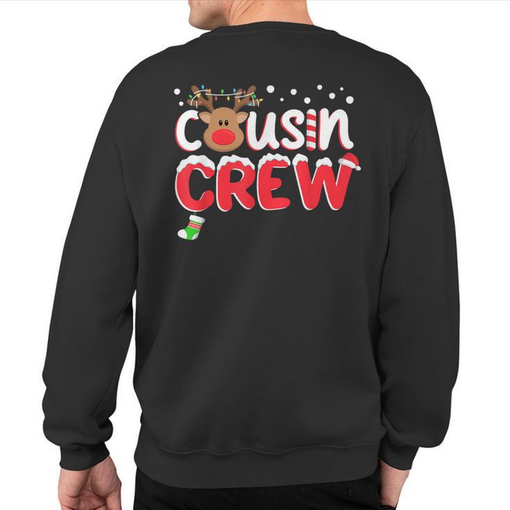 Cousin Crew Christmas 2023 Family Matching Santa Elf Xmas Sweatshirt Back Print