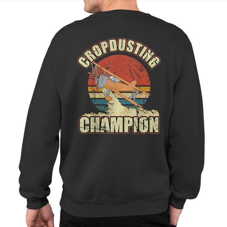 Cropdusting Champion Vintage Gag For Men Sweatshirt Back Print