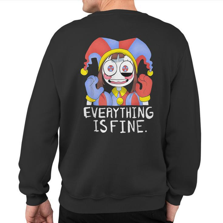 Digital Circus Pomni Everything Is Fine Sweatshirt Back Print