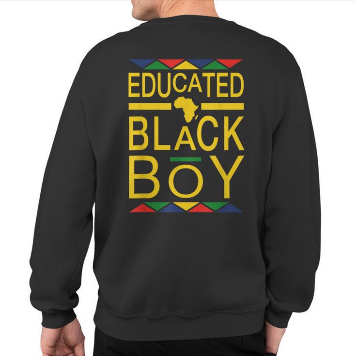 Educated Black Boy Dashiki Print African Pride Sweatshirt Back Print