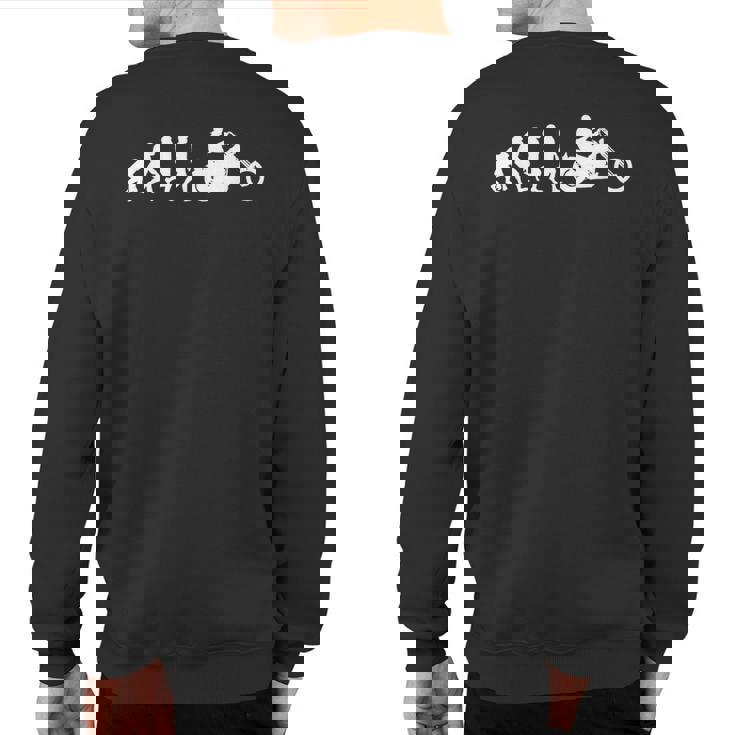 Evolution Motorcycle I Bike Chopper Motorcycle Sweatshirt Back Print
