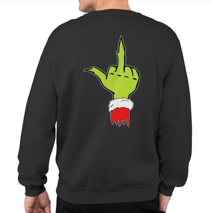 & Naughty Christmas Top Adult Humor Anti Christmas Sweatshirt Back Print