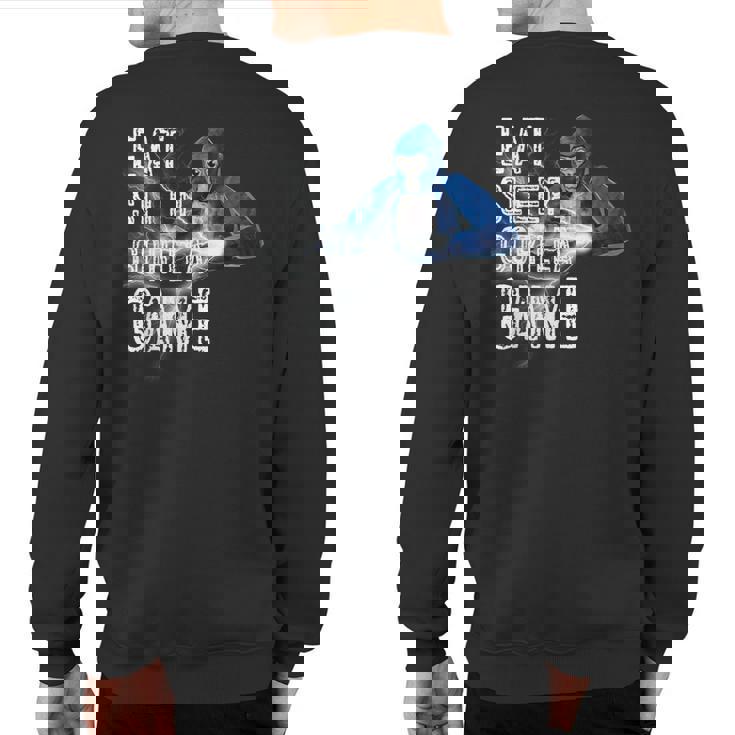 Eat Sleep Gorilla Monke Tag Gorilla Vr Gamer Sweatshirt Back Print
