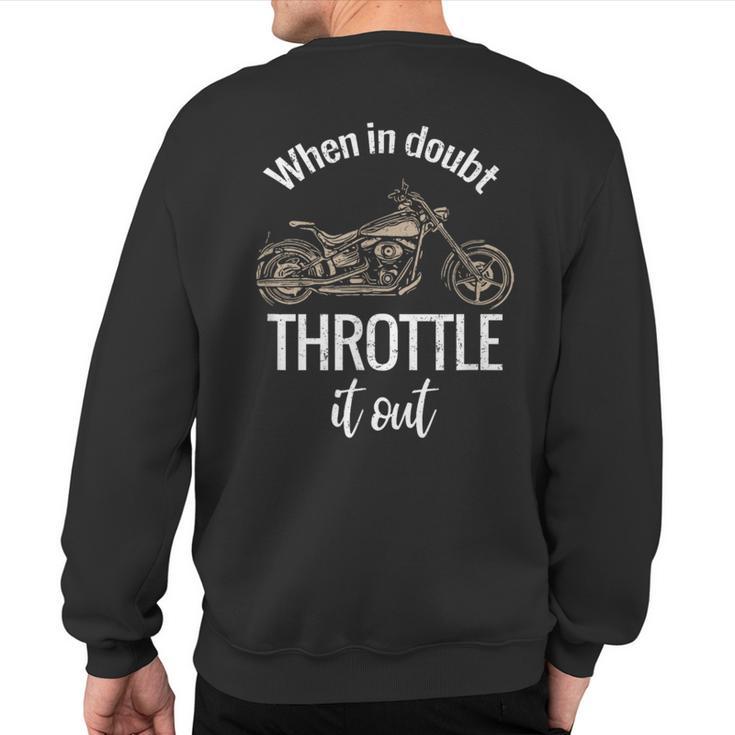 Vintage Motorcycle Biker For Riding Lovers Sweatshirt Back Print