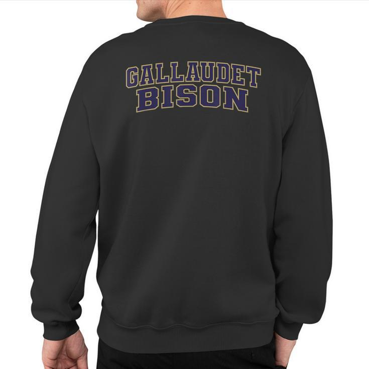 Gallaudet University Bison 01 Sweatshirt Back Print