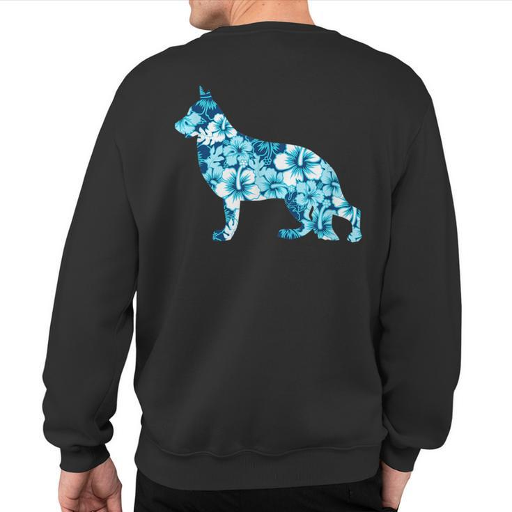 German Shepherd Aloha Hawaiian Dog Sweatshirt Back Print