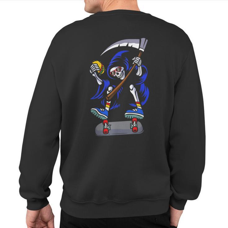 Grim Reaper Taco Sweatshirt Back Print