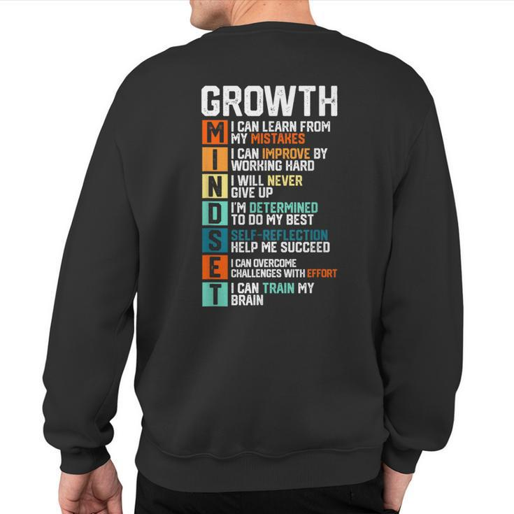 Growth Mindset Definition Motivational Quotes Sweatshirt Back Print