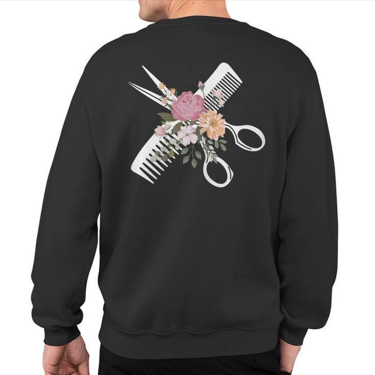 Hairdresser Stylist Hairstyle Hair Salon Hairstylist Sweatshirt Back Print