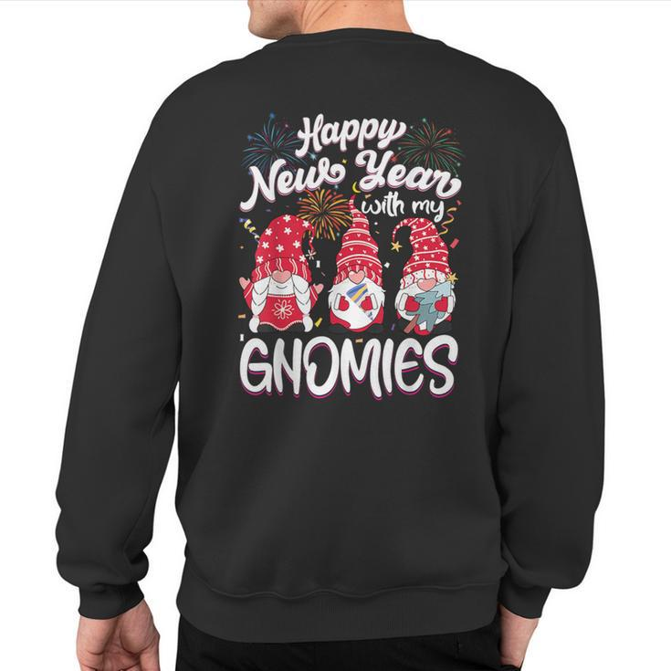 Happy New Year 2024 Gnomes Family Cheers Party New Years Eve Sweatshirt Back Print