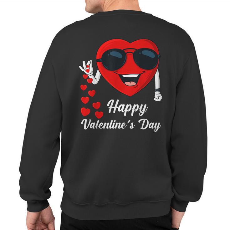 Happy Valentines Day Cute Heart Bae Salting Hearts Sweatshirt Back Print