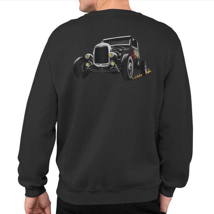 Hot Rod Car Retro Vintage Race Hotrod Rat Rod Classic Dad Sweatshirt Back Print