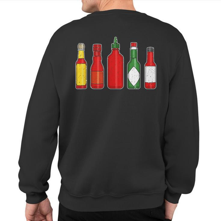 Hot Sauces I Mexican Food Lover Sweatshirt Back Print