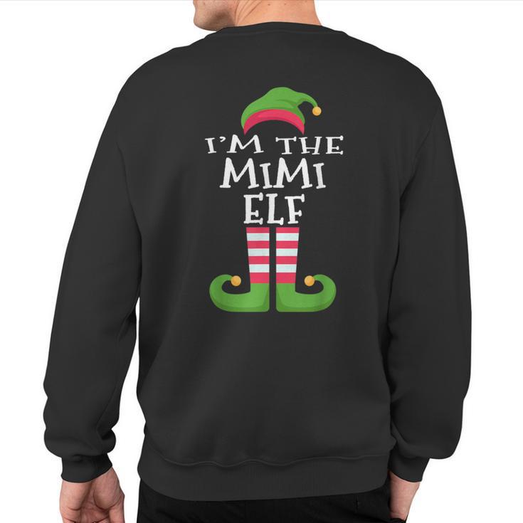 I'm The Mimi Elf Family Matching Christmas Pajama Sweatshirt Back Print