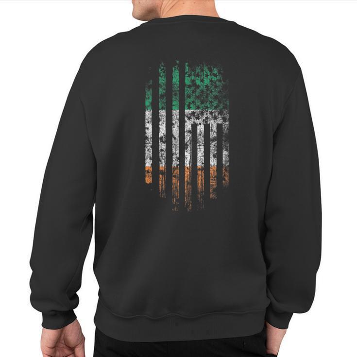 Irish American Flag Ireland Saint Patrick's Day Sweatshirt Back Print