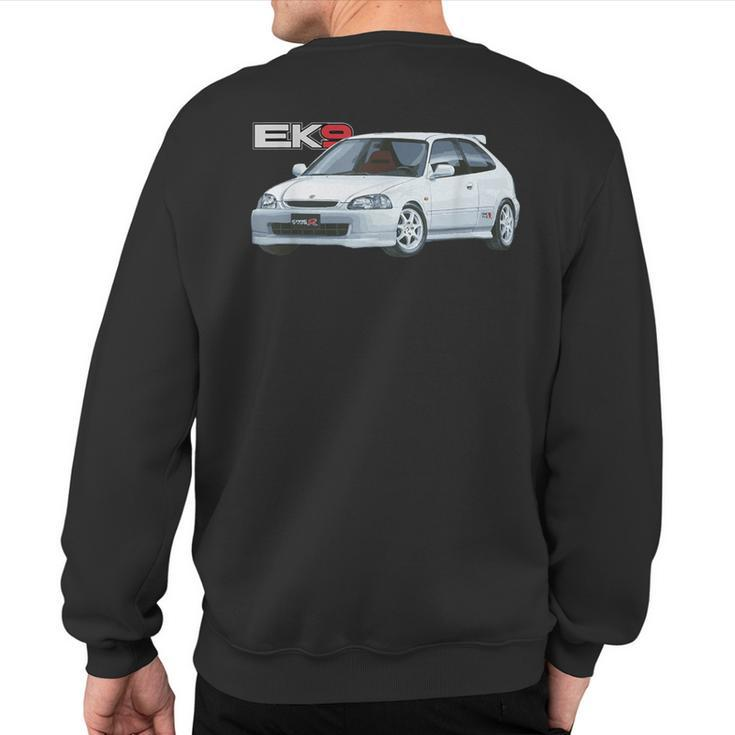 Jdm Car Type Ek9 Hatch Sport Dx Manual 5 Speed B16 Sweatshirt Back Print