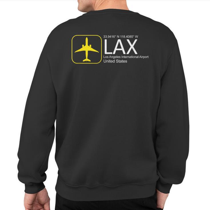 Los Angeles Airport California Crew Lax Flight Crew Sweatshirt Back Print