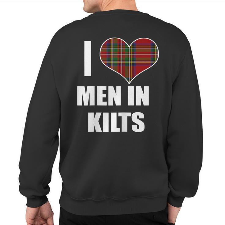 I Love In Kilts Royal Stewart Tartan Plaid Kilt Heart Sweatshirt Back Print