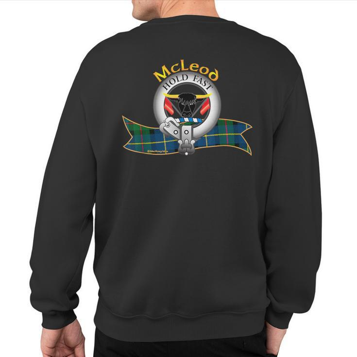 Mcleod Clan Tartan Crest Motto Sweatshirt Back Print