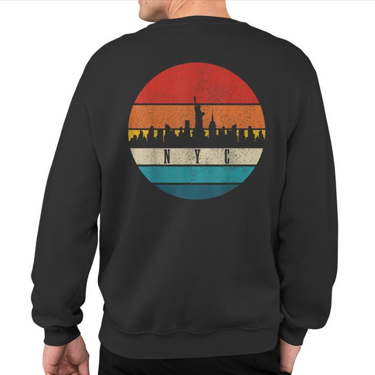 New York City Nyc Ny Skyline Pride Vintage Sweatshirt Back Print