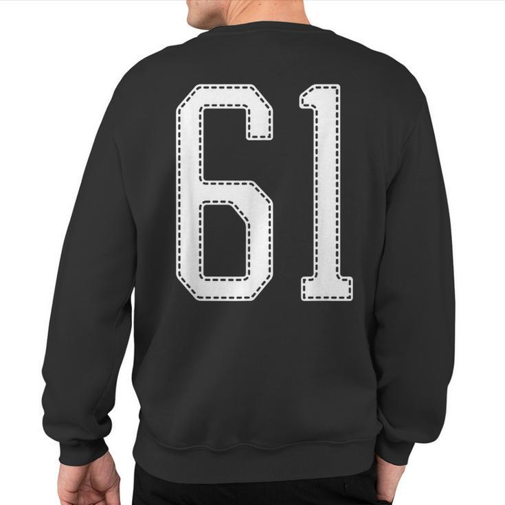 Official Team League 61 Jersey Number 61 Sports Jersey Sweatshirt Back Print