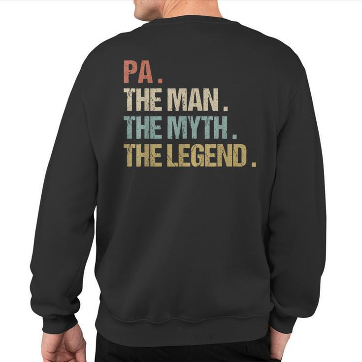 Pa The Man Myth Legend Father Dad Christmas Sweatshirt Back Print