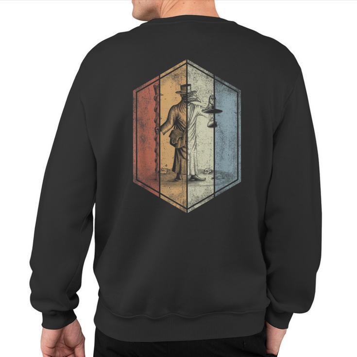 Plague Doctor Retro Vintage Style Sweatshirt Back Print