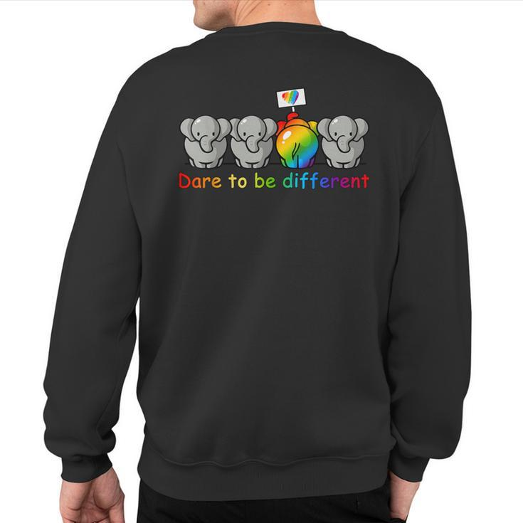 Pride Elephant Lgbt Lesbian Gay Sweatshirt Back Print