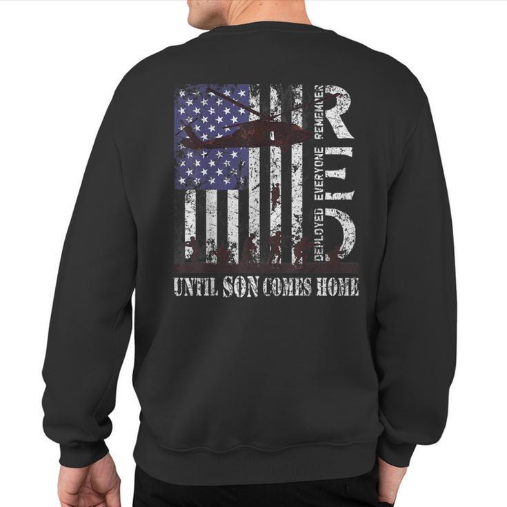 Red Friday For My Son Us Army Military Deployed Veteran Sweatshirt Back Print