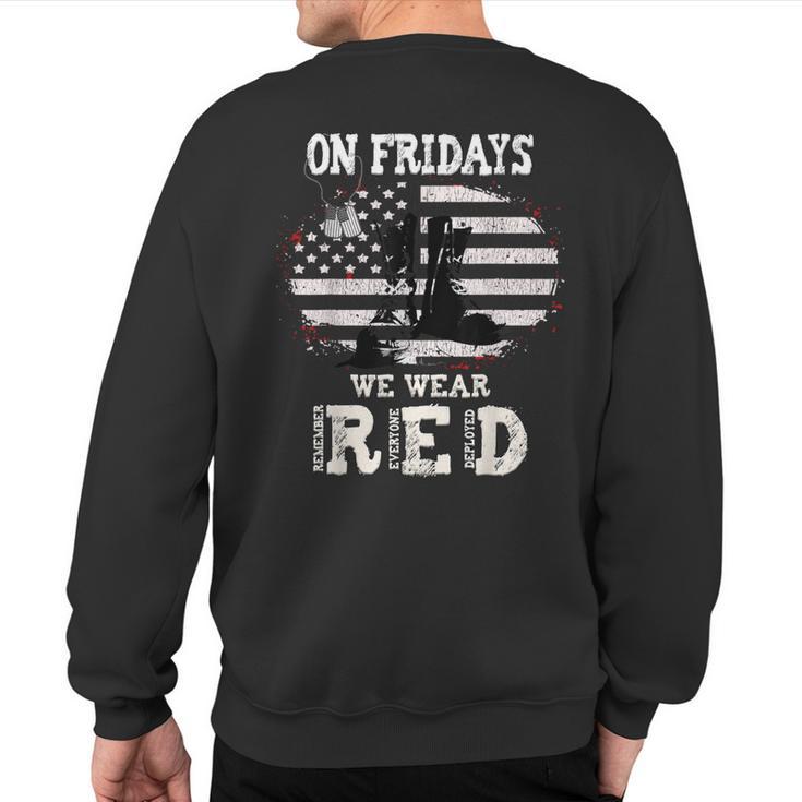 Remember Everyone Deployed Red Friday Military Sweatshirt Back Print