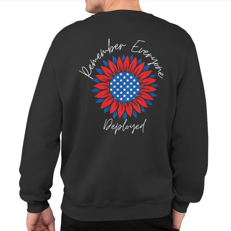 Remember Everyone Deployed-Wear Red On Friday Military Sweatshirt Back Print