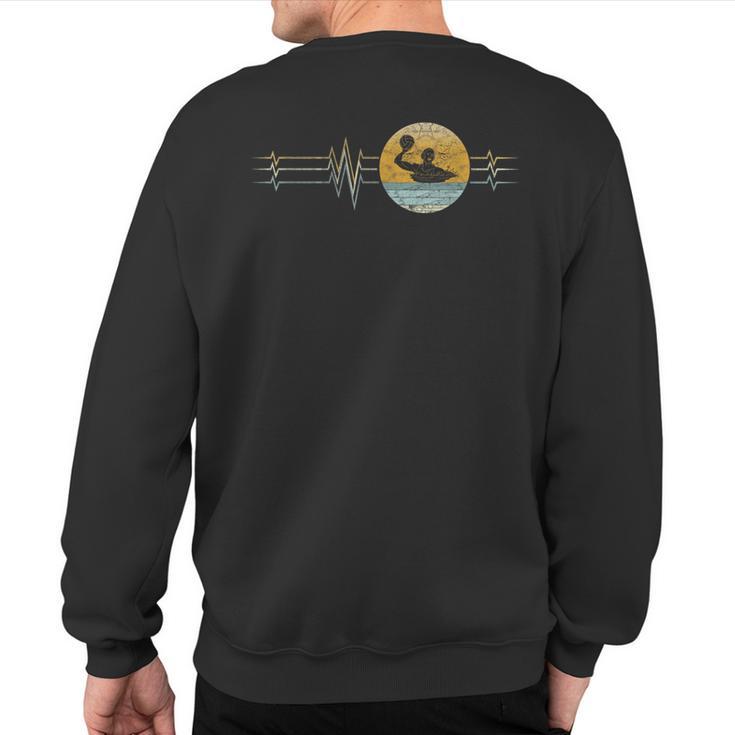 Retro Heartbeat Water Polo Sport Lifeline Vintage Sweatshirt Back Print